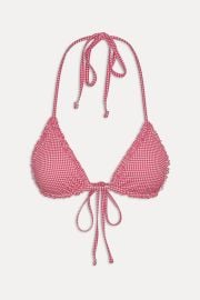 Nick Skimpy Triangle Bikini Top - Ladybug Gingham at Frankies Bikinis